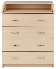 Пеленальний комод Babyroom 4 тел Big 102x80x50 дуб молочний